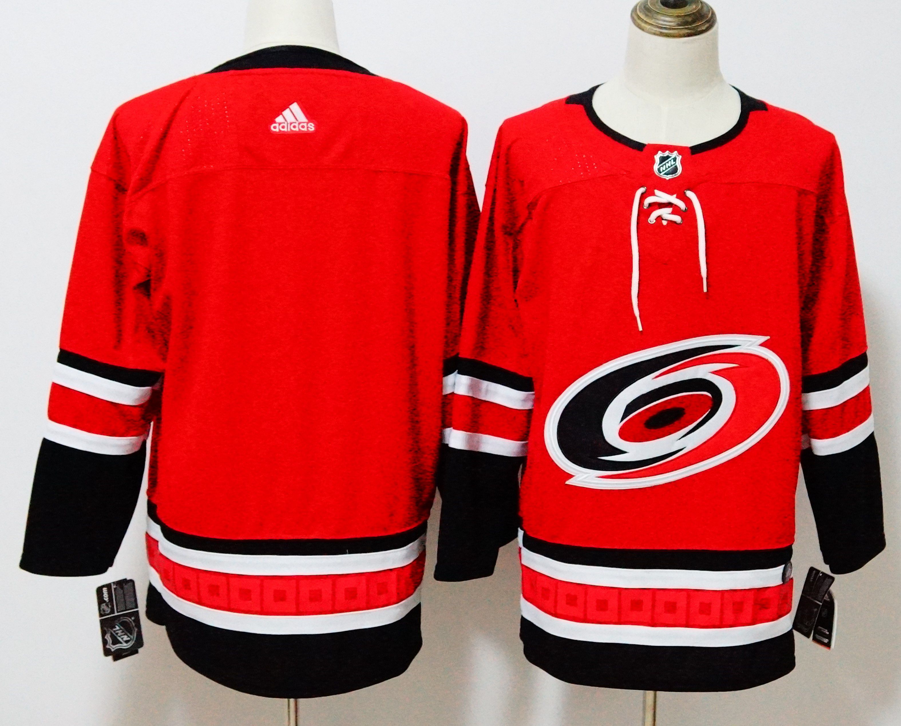 Men Carolina Hurricanes Blank Red Hockey Stitched Adidas NHL Jerseys